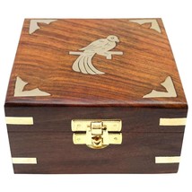 Handmade Wooden Jewellery Box Jewel Organizer Hand Carved Bird Decor Women Gifts - £26.75 GBP