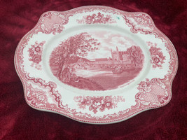 Johnson Brothers Old Britain Castles Cambridge 1792 Red Transfer Ware Platter - £19.73 GBP