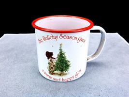 Holly Hobbie Vintage Christmas Candle, Hollyberry Scented, Metal Cup w/Handle - £11.52 GBP