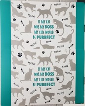 2 Plastic Placemats (18&quot;x12&quot;) If My Cat Was My Boss My Life Would Be Purfect, Gr - £10.27 GBP