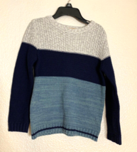 Tommy Bahama Boys Sz S 5 6 Color Block Sweater Gray Blue Long Sleeve - £11.64 GBP
