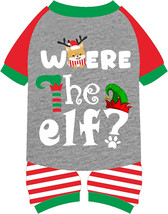 NEW Where The Elf Christmas Pet Pajamas small dogs or cats 9.5 in. long knit PJs - £7.86 GBP