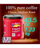 Folgers, 43.5 Oz , 1.23 Kg, Classic Roast Ground Coffee - MEDIUM ROAST 4... - $522.66 MXN