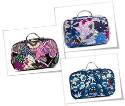 Vera Bradley Brush Blush Cosmetic Large Makeup Cases Choice Color Mfg $75 NWT - £29.56 GBP