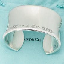 Large 6.75&quot; Tiffany &amp; Co 1837 Extra Wide Cuff Bracelet in Sterling Silver - £694.64 GBP