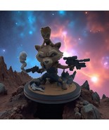 Q Fig Rocket Raccoon And Groot Guardians Of The Galaxy 2 Marvel Figure P... - $272.68 MXN