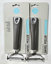 2 Pack Martha Stewart Stainless Steel Swivel Peeler For Fruit Vegetables - £24.12 GBP