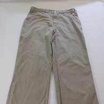 Carhartt 102291 Relaxed Fit Mens Tan/Khaki Cotton Blend Pants Size 34×34 (34×32) image 7