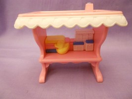 Fisher Price Loving Family Dollhouse Pink &amp; White Changing Table 1994 - $3.90