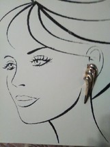 Vintage Fashion Clip Earrings Gold Plated 925 Sterling Sweeping Design Mexico - $52.00