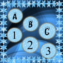 ABC and Numbers 21a-Digital ClipArt-Fonts-Art Clip-Snowflake-Gift Tag-Notebook-H - £0.98 GBP