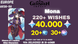 Genshin Impact | Mona, 40000 GEMS, 220+ WISHES | EUROPE-show original ti... - £29.49 GBP