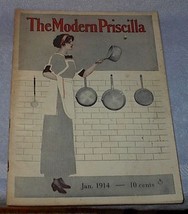 Modern Priscilla Needlwork Fashion Housekeeping Magazine Jan 1914 - £11.79 GBP