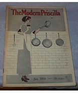 Modern Priscilla Needlwork Fashion Housekeeping Magazine Jan 1914 - $276.24 MXN