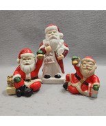 Hand Painted Antique Look Old Fashioned Santa Clauses Ceramic Figurines ... - $533.59 MXN