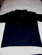 Cherokee Men&#39;s Collared Pullover Short Sleeve Shirt Black Large - £10.19 GBP