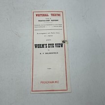 Playbill Theater Program Whitehall Theatre Worm&#39;s Eye View - $37.00