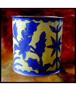 Antique Cloisonné Cup Brass Container Small Vase China - $30.00