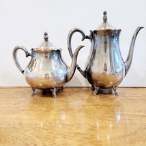 Vintage ONEIDA HEIRLOOM COLONIAL SUITE Silverplate Coffee Pot Teapot set - £58.46 GBP