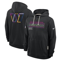 New Mens Commanders 2025 Crucial Catch Beat Cancer Sideline Hoodie - Black - $69.90