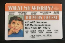 Alfred E Neuman MAD Magazine Drivers License Joke National Lampoon ID card - £6.69 GBP