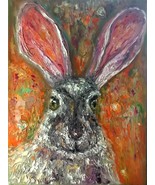 Hare painting,3 d canvas art,original oil painting,home decoration,kids ... - £117.84 GBP