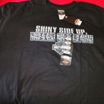 New Harley Davidson shirt, &quot;Shiny side up, rubber side down&quot; Mile High D... - $27.52