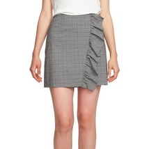 NWT Womens Size 8 Nordstrom 1.STATE Gray Glen Plaid Ruffle Plaid Miniskirt - £22.34 GBP