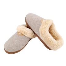 New DEARFOAMS Slippers Woman&#39;s 7/8 WOOL House Shoes Clogs indoor outdoor - $23.38