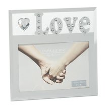 LOVE mirror &amp; crystal photo frame with cutout letters - $7.98