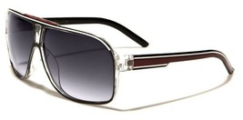 Dweebzilla Khan Square Pilot Classic Outdoor Aviator Sunglasses (Black &amp; Burgund - £6.91 GBP