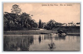 Quinta Da Boa Vista Park Rio De Janeiro Brasile Unp DB Cartolina L17 - £4.06 GBP