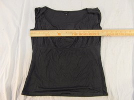 Adult Women&#39;s Ann Taylor XSmall Dark Gray Pullover Dress Blouse Shirt Top 32830 - £10.13 GBP