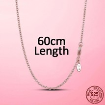 HOT Sale Women Classic Cable Chain Necklace Rose Gold Color Necklace Chain 925 S - £14.16 GBP