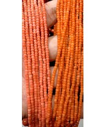 Pink  Coral jewlery Oranger Coral 2x4mm 16&quot; Rondelle Tube drum barrel Cy... - £9.34 GBP