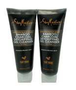 2 Shea Moisture Black Soap Bamboo Charcoal Detoxifying Gel Cleanser 4oz ... - $13.29 CAD