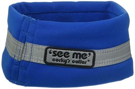 Corky&#39;s See-Me Reflective Dog Collar, Healer Blue, XSmall (9-12 inch) - £5.49 GBP
