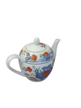 Vtg Williams Sonoma Grand Cuisine Porcelain Teapot Asian Lily Pad Lotus Tea Pot - £19.57 GBP