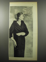 1955 Marshall Field &amp; Company Fur Coats Ad - Slender wrapcoat - £13.99 GBP