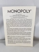 Monopoly Game Replacement Original Instruction Sheet Vintage Parker Bros - £3.98 GBP
