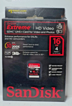 San Disk Extreme UHS-I Sdhc 16GB Memory Card 60MB/S New In Open Box - $14.01