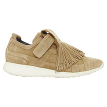 Pierre Hardy Suede Leather Fringe Detail Loafer Sneakers Men Beige Size 43 - $202.35