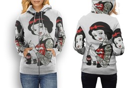 Punk Disney Rockabilly Snow White   Womens Graphic Zipper Hooded Hoodie - £27.36 GBP+