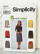 Simplicity Pattern 8664 Skirts 6 Made Easy Straight Skirts Misses 10-12-14 Uncut - $9.45
