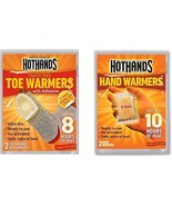 HotHands 20 Pairs Hand Warmers and 20 Pairs Adhesive Toe Warmers, 8 Hour... - £26.75 GBP