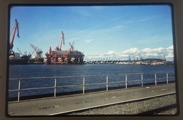 1978 Uddevale Sweden, Shipping Docks, Cranes, Port 1 Color Slide - £2.23 GBP