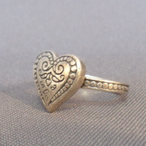 Brighton Sterling Silver Ring French Quarter Ophelia Etched Heart Size 7... - £23.88 GBP
