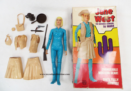 Marx Jane West with Original Box + Accessories Johnny West Doll Action F... - $35.00