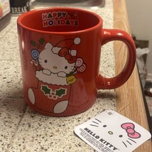 Hello Kitty Red Ceramic  Christmas Cup Tea Coffee 4” H X 3.75” Diameter New - £12.62 GBP