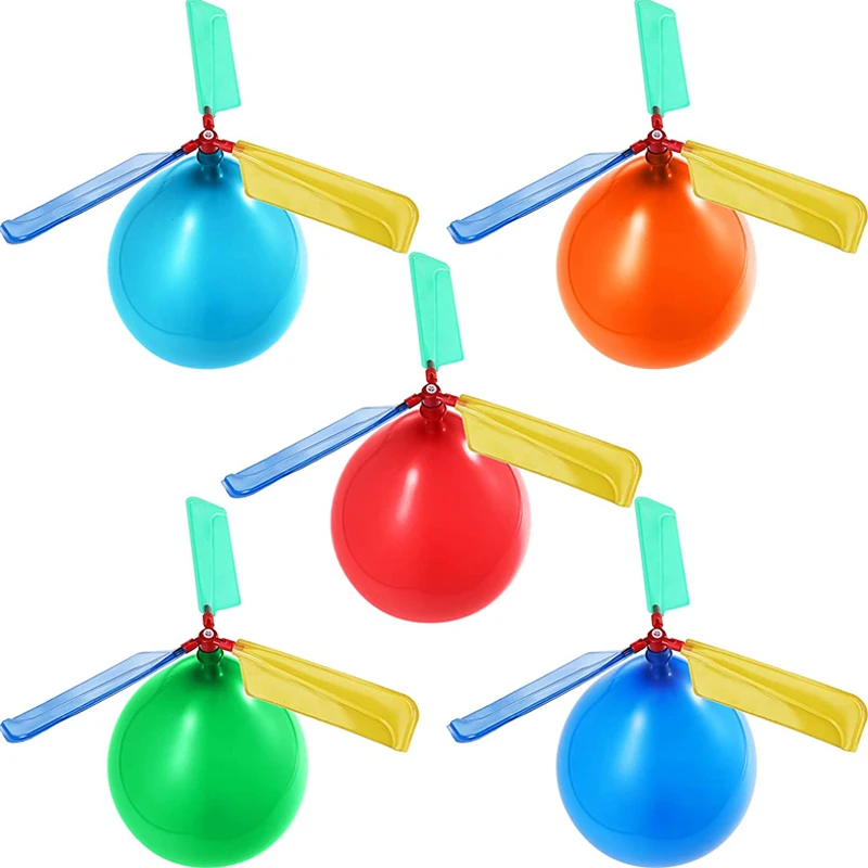 6Pcs Balloon Helicopter Toy Funny Flying Ball Outdoor Games Party Kids Jeu - £13.00 GBP